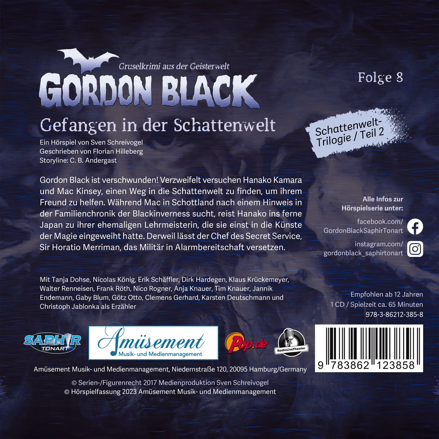 Gordon Black Folge 8, Gefangen in der Schattenwelt von Amüsement Musik- und Medienmanagement